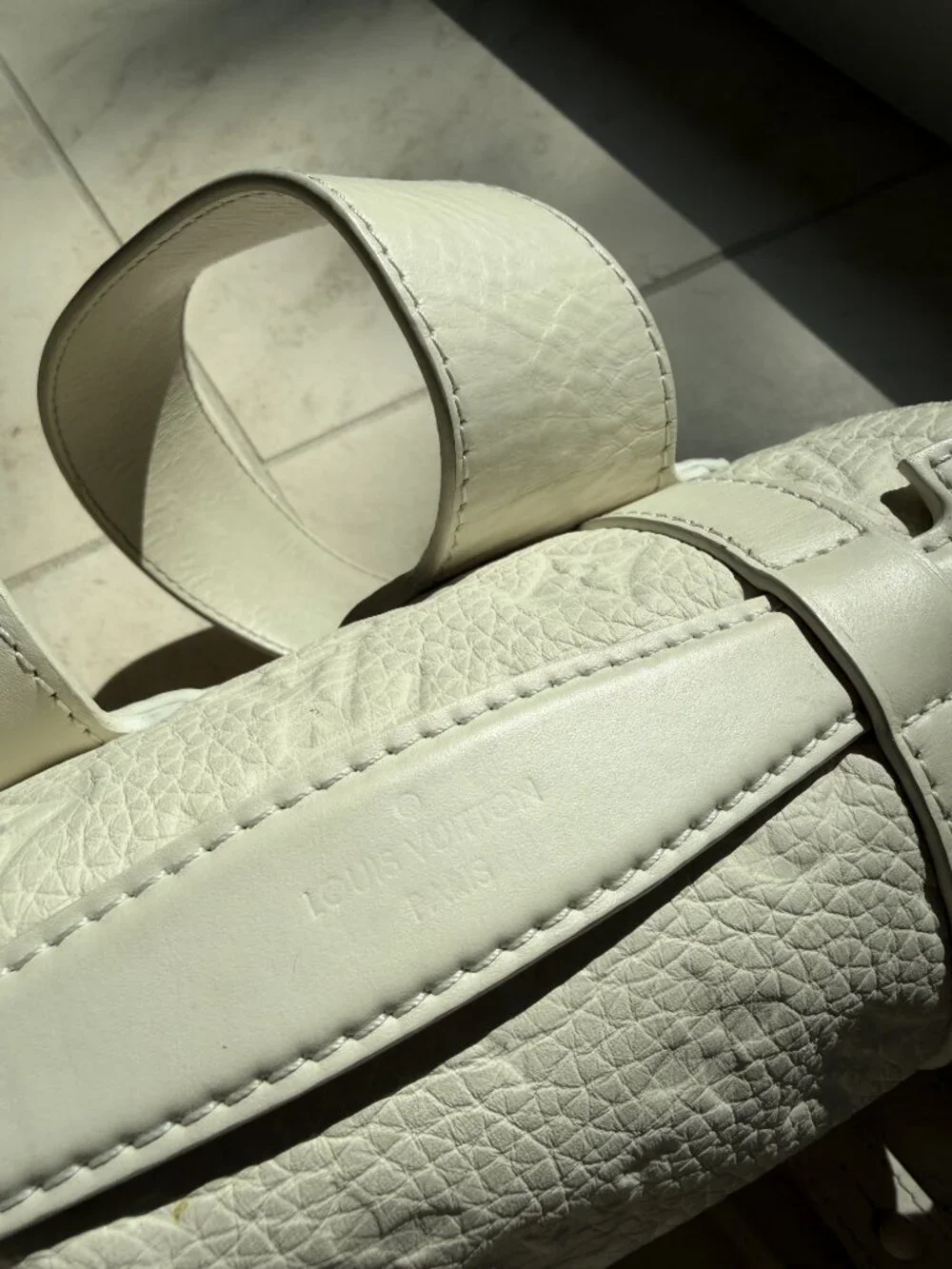 Louis Vuitton Empreinte Leather Backpack White Cream